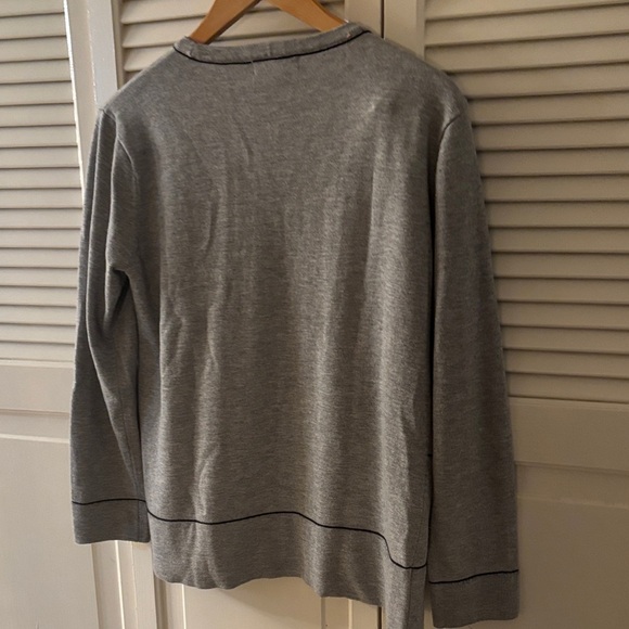 Calvin Klein Heather Gray Crew Neck Sweater - Picture 4 of 4